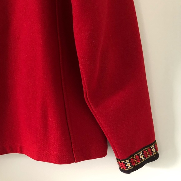 ALF By Kuhl Red Bergan Wool Zip Front Jacket Size XS - Picture 7 of 12